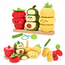 Load image into Gallery viewer, Fruit Color Sorting Stacking Toy