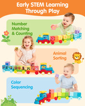 Load image into Gallery viewer, Large Magnetic Blocks Train Set