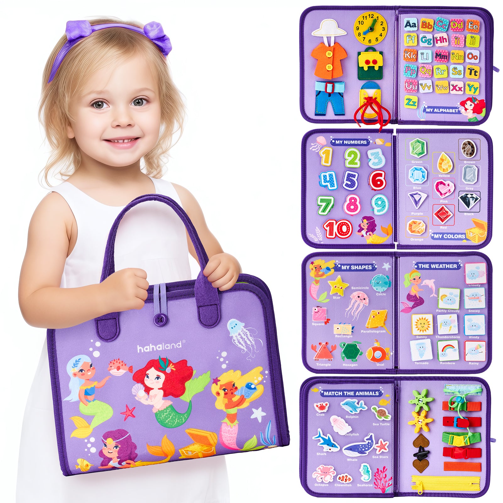 7-in-1 Montessori Busy Board 3 Year Old – Hahaland