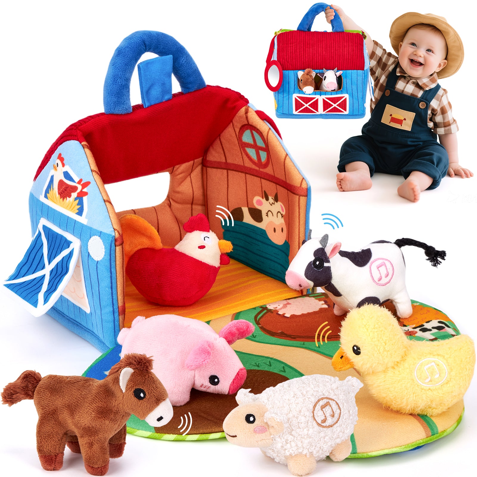Stuffed Farm Animals with Real Sounds – Hahaland