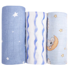 Cargar imagen en el visor de la Galería, Muslin Swaddle Blankets Bamboo - 4 Types