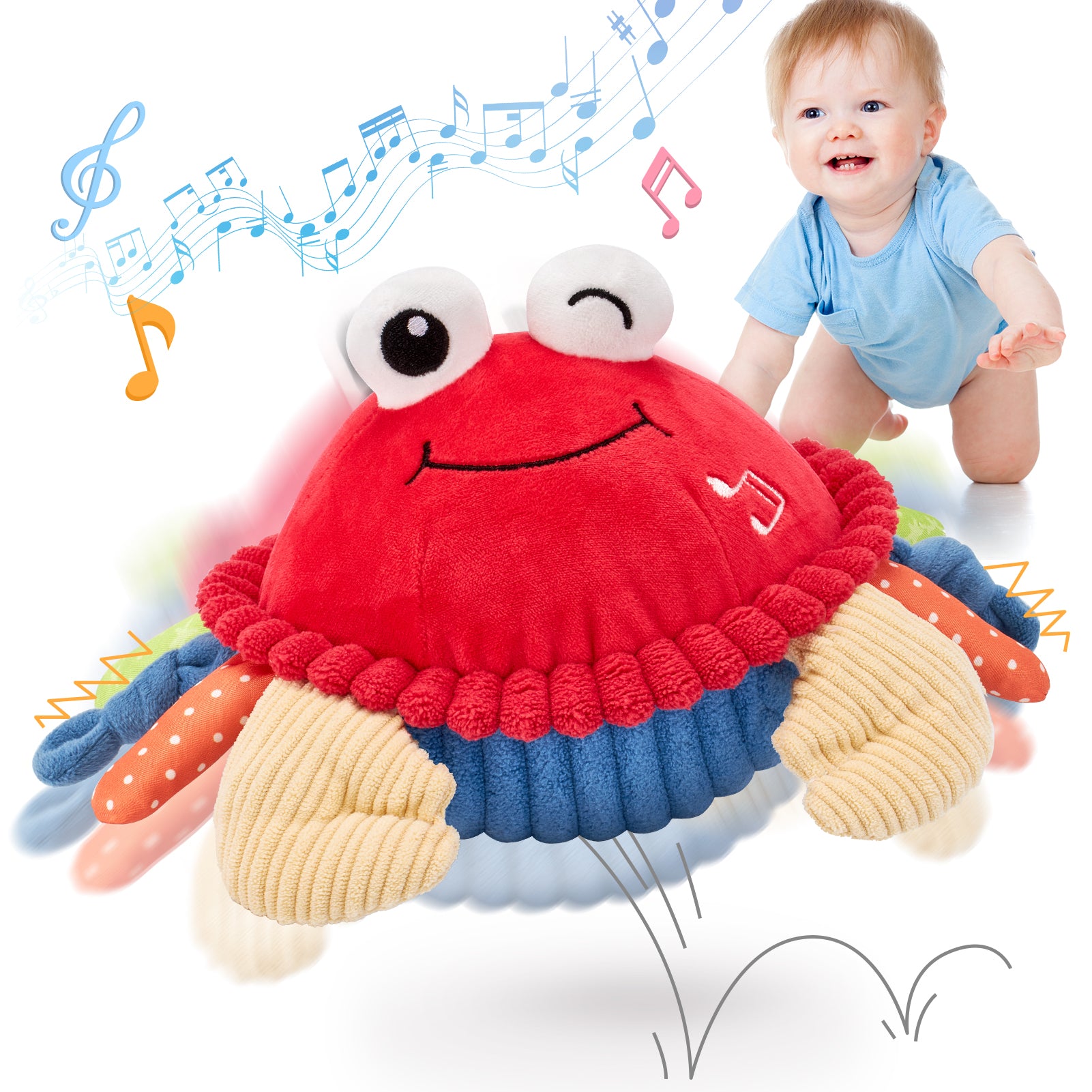 Musical Dancing Crab Sensory Toy for 12-18 Months – Hahaland