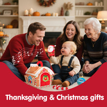 Cargar imagen en el visor de la Galería, Plush Christmas Toys Set with Gingerbread House