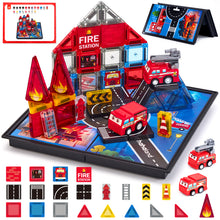 Cargar imagen en el visor de la Galería, Magnetic Tiles FIire Rescue Set