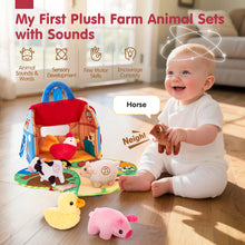 Laden Sie das Bild in den Galerie-Viewer, Stuffed Farm Animals with Real Sounds