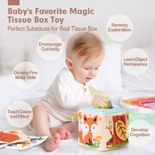 Load image into Gallery viewer, Montessori Baby Tissue Box Toy 6-12 Months