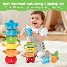 Cargar imagen en el visor de la Galería, Plush Flower Garden Stacking & Sorting Toy