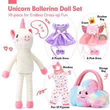Carica l'immagine nel visualizzatore Galleria, Ballerina Unicorn Dress-up Doll for Girls