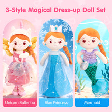 Cargar imagen en el visor de la Galería, 3-in-1 Magical Dress-Up Doll Set