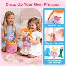 Cargar imagen en el visor de la Galería, 3-in-1 Magical Dress-Up Doll Set