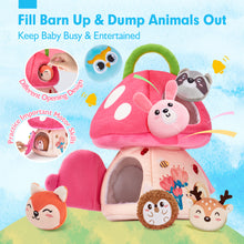 Laden Sie das Bild in den Galerie-Viewer, My First Mushroom House with Stuffed Jungle Animals