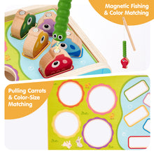 Load image into Gallery viewer, Wooden Farm Shape Sorting & Feeding Toy