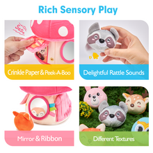 Laden Sie das Bild in den Galerie-Viewer, My First Mushroom House with Stuffed Jungle Animals
