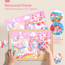 Charger l'image dans la visionneuse de la galerie, 3-Pack Wooden Puzzles for kids 3-5