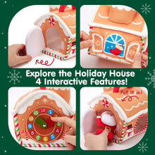 Cargar imagen en el visor de la Galería, Plush Christmas Toys Set with Gingerbread House