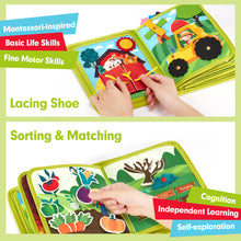 Laden Sie das Bild in den Galerie-Viewer, Montessori Farm Busy Book for Toddlers 1-3