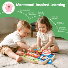 Cargar imagen en el visor de la Galería, 18-in-1 Wooden Sensory Activity Board