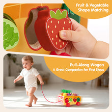 Load image into Gallery viewer, Wooden Farm Shape Sorting & Feeding Toy