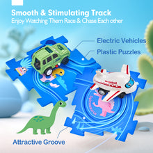 Charger l'image dans la visionneuse de la galerie, Puzzle Racer Kids Car Track Set for 2-4