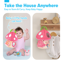 Laden Sie das Bild in den Galerie-Viewer, My First Mushroom House with Stuffed Jungle Animals