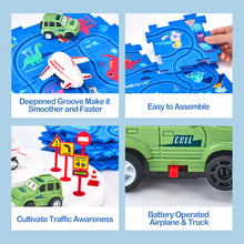 Charger l'image dans la visionneuse de la galerie, Puzzle Racer Kids Car Track Set for 2-4