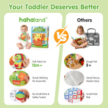 Carica l'immagine nel visualizzatore Galleria, hahaland Busy Book for Toddlers 1-3 - Montessori Toys for 1 Year Old Boy Gifts, Sensory Toys, Dinosaur Soft Fabric Activity Book for Fine Motor Skills, Baby Toddler Educational Learning Travel Toys