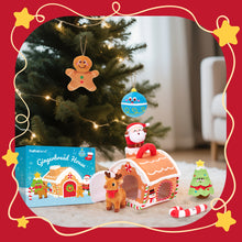 Cargar imagen en el visor de la Galería, Plush Christmas Toys Set with Gingerbread House