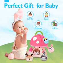 Laden Sie das Bild in den Galerie-Viewer, My First Mushroom House with Stuffed Jungle Animals