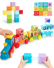 Load image into Gallery viewer, Large Magnetic Blocks Train Set