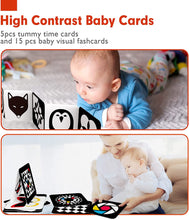 Load image into Gallery viewer, High Contrast Black and White Baby Flashcards