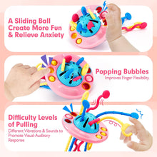 Cargar imagen en el visor de la Galería, Silicone Pull String Baby Toys for Girl Pink