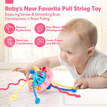 Cargar imagen en el visor de la Galería, Silicone Pull String Baby Toys for Girl Pink