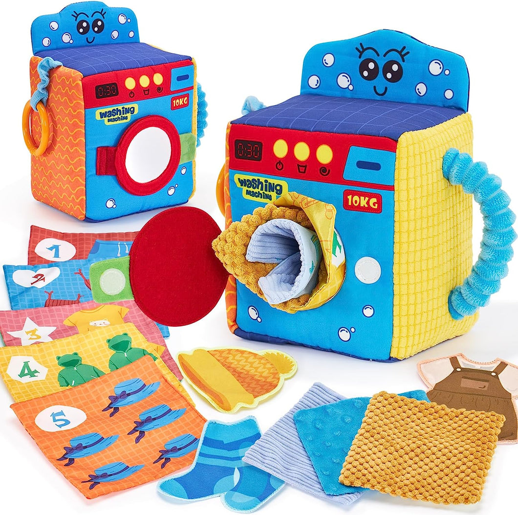 Baby Tissue Box Montessori Washing Machine Toy Set