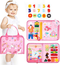 Laden Sie das Bild in den Galerie-Viewer, Toddler Busy Board for 2 Year Old Pink