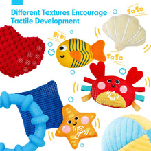 Laden Sie das Bild in den Galerie-Viewer, Squeaky Crinkle Rattle Octopus Hanging Toys
