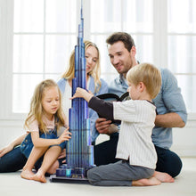 Carica l'immagine nel visualizzatore Galleria, Puzzle 3D LED Dubai Burj Khalifa 57,5"H