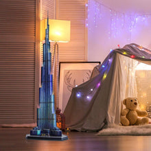 Carica l'immagine nel visualizzatore Galleria, Puzzle 3D LED Dubai Burj Khalifa 57,5"H