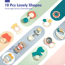 Carica l'immagine nel visualizzatore Galleria, 10 pcs Newborn Toy Baby Gifts Rattle and teethers