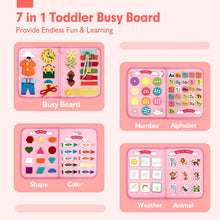 Load image into Gallery viewer, Busy Board Toddlers Travel Toys-Pink