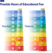 Load image into Gallery viewer, Number Nesting Stacking Cups