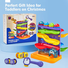 Cargar imagen en el visor de la Galería, Pound Balls Car Ramp Race Track Toddler Toys