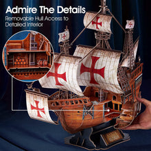 Load image into Gallery viewer, Cubicfun®  3D Puzzle Spanish Santa Maria Ship Model
