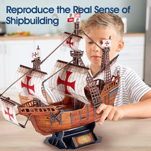 Load image into Gallery viewer, Cubicfun®  3D Puzzle Spanish Santa Maria Ship Model