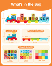 Load image into Gallery viewer, Large Magnetic Blocks Train Set
