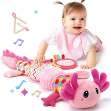 Load image into Gallery viewer, Musical Axolotl Plush Tummy Time Toys
