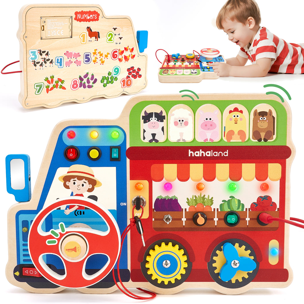 18-in-1 Wooden Sensory Activity Board
