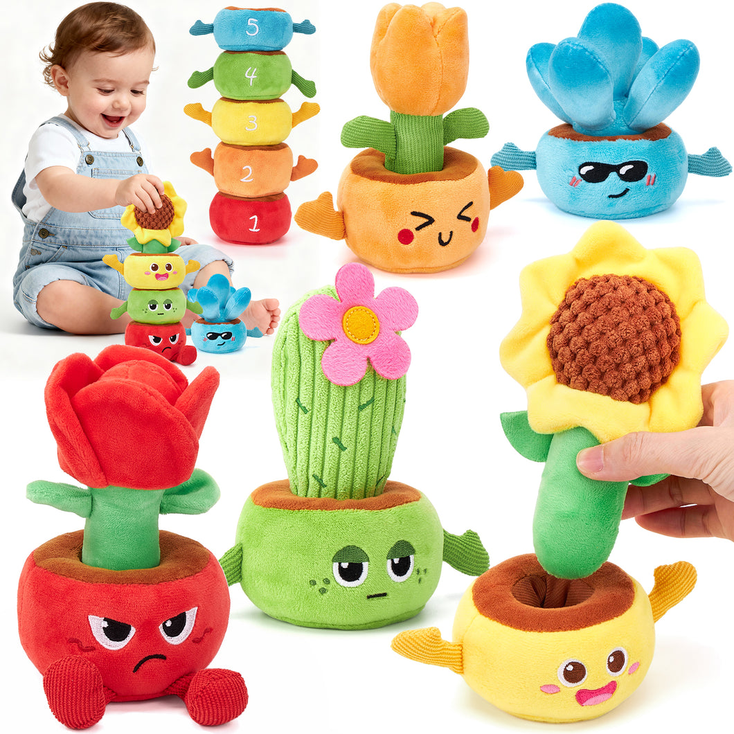 Stackable Plush Toy Plush Flower Garden Stacking & Sorting Toy – Hahaland