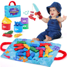 Load image into Gallery viewer, Toddler Montessori Fishing Toys for 1 Year Old
