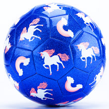 Carica l'immagine nel visualizzatore Galleria, Pallone da calcio misura 3 effetto glitter con pompa
