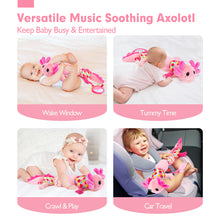 Carica l&#39;immagine nel visualizzatore Galleria, Musical Axolotl Plush Tummy Time Toys
